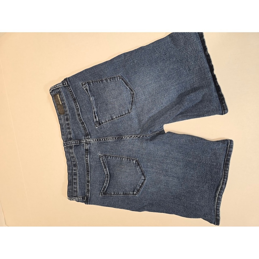 DKNY‎ Jeans Denim Bermuda Shorts Dark Wash Pockets Comfort Casual Size 8 - Picture 3 of 6